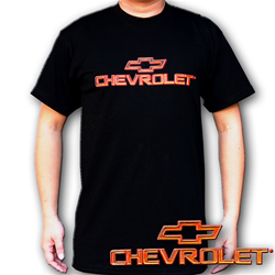 Lenticular T-shirt - Chevy logo, red/gold gradient | Lantor, Ltd.